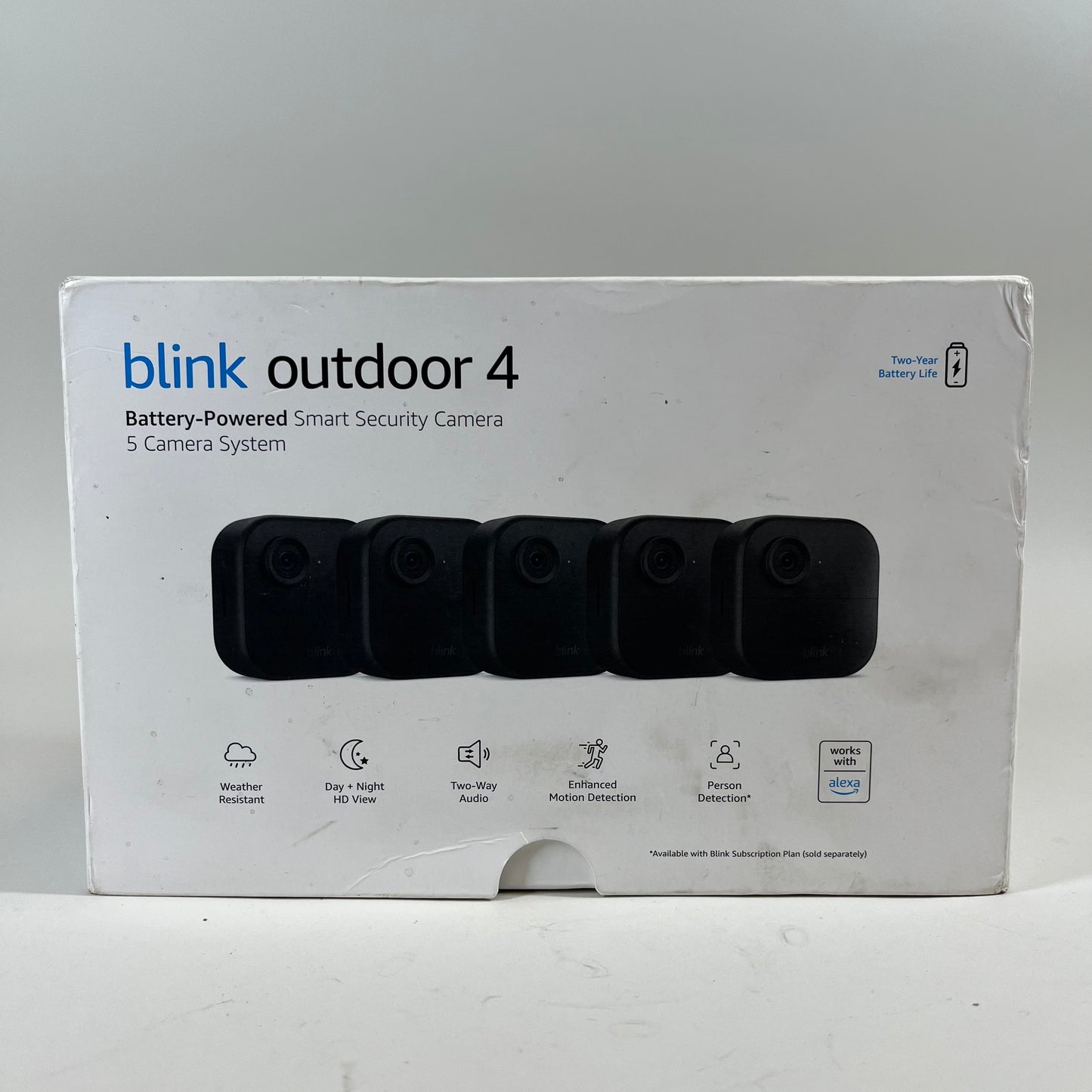 New Blink Outdoor 4 5-Camera Wireless Battery Powered System Unclaimed