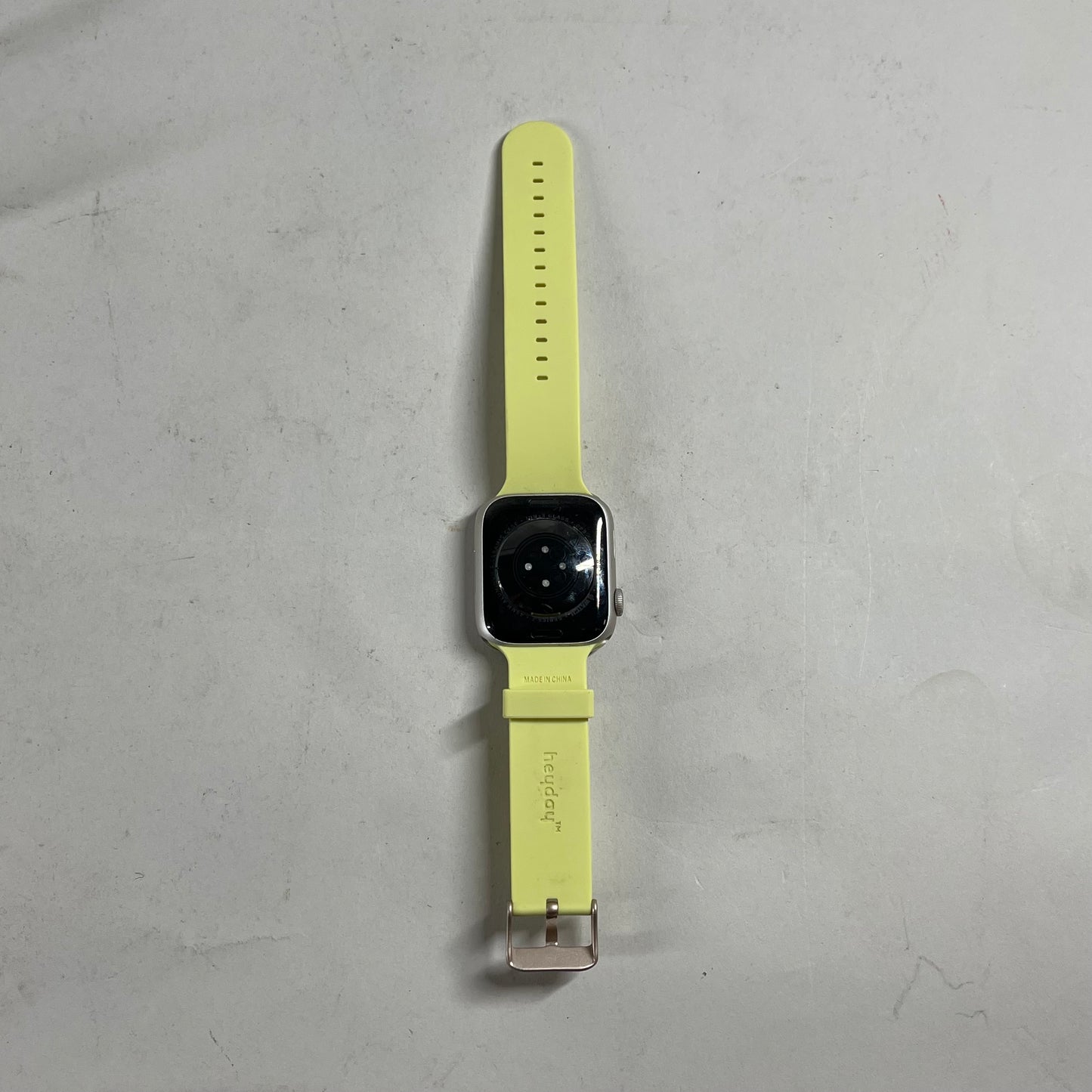 Unlocked Apple Watch Series 7 45MM Silver Aluminum Yellow NKJ8LL/A