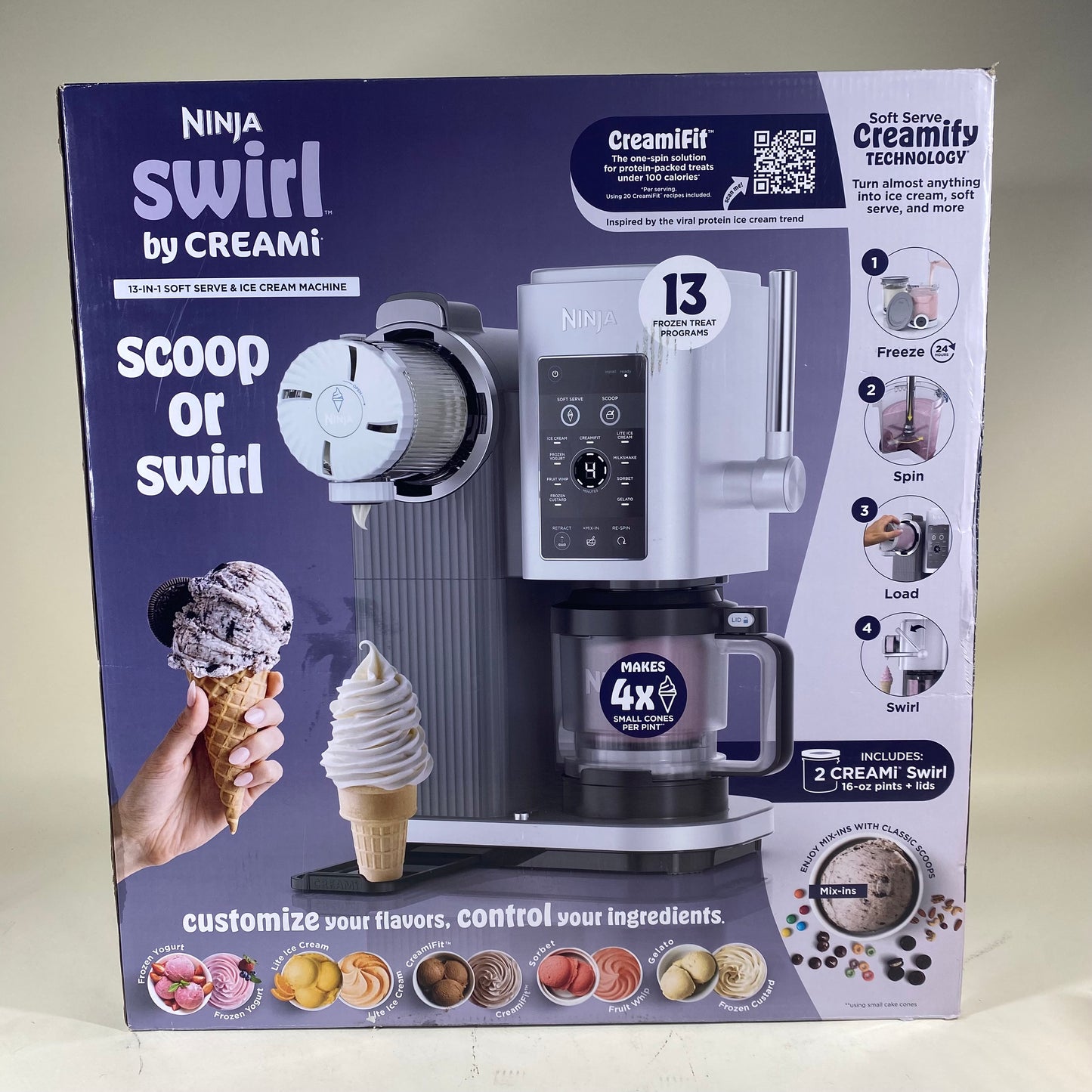 New Ninja Swirl by Creami Ice Cream Maker NC701