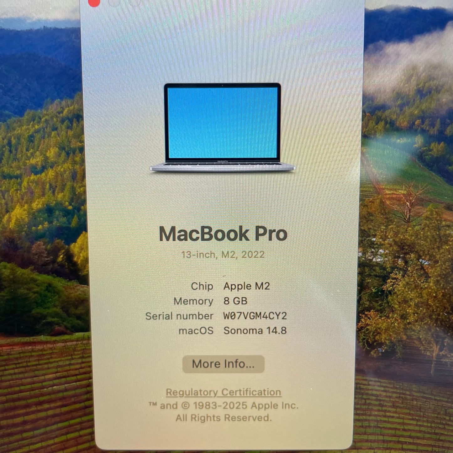 2022 Apple MacBook Pro 13.3" M2 10C GPU 3.5GHz 8GB RAM 512GB SSD A2338