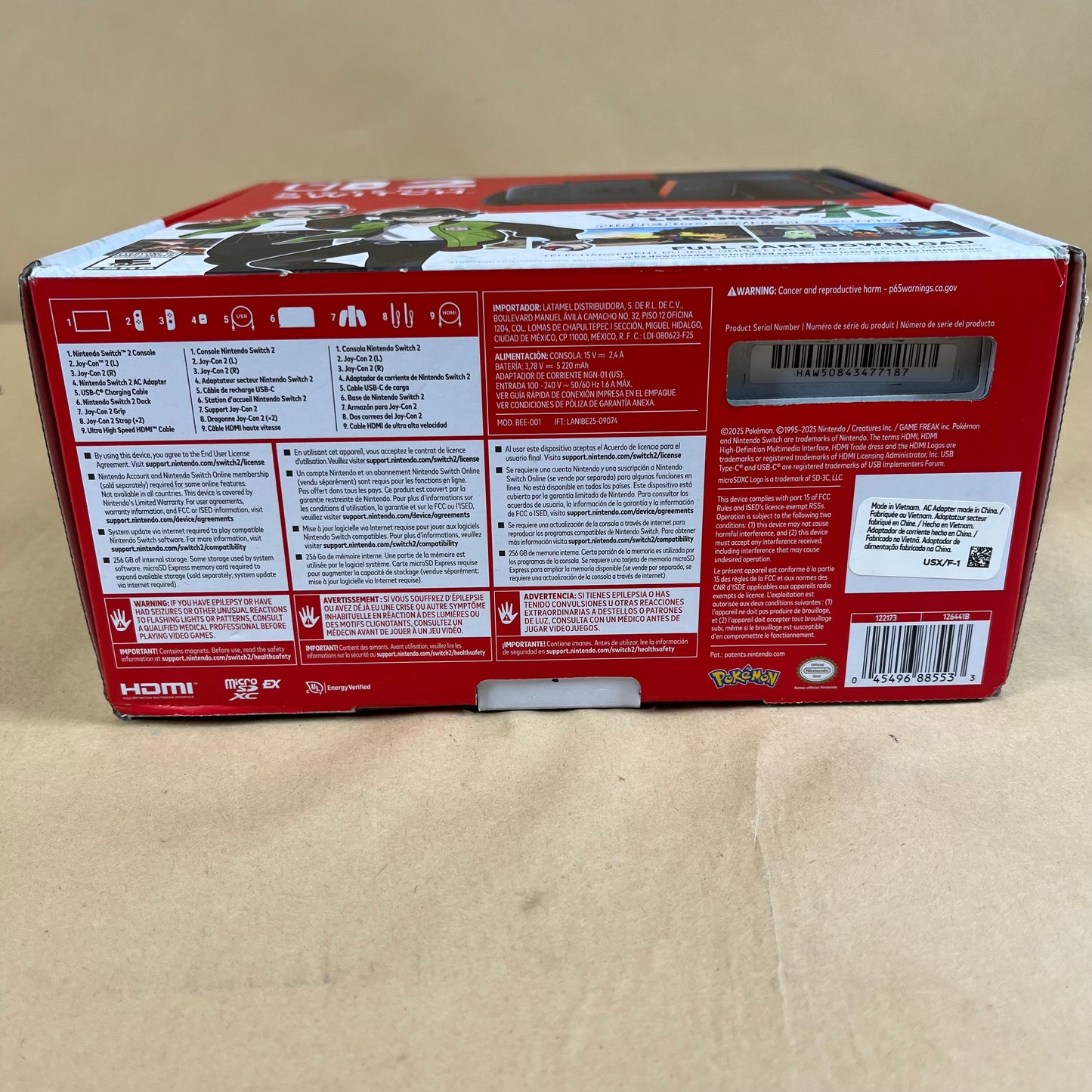 New Nintendo Switch 2 Game Console BEE‑001 Black Pokémon Legends: Z-A Bundle