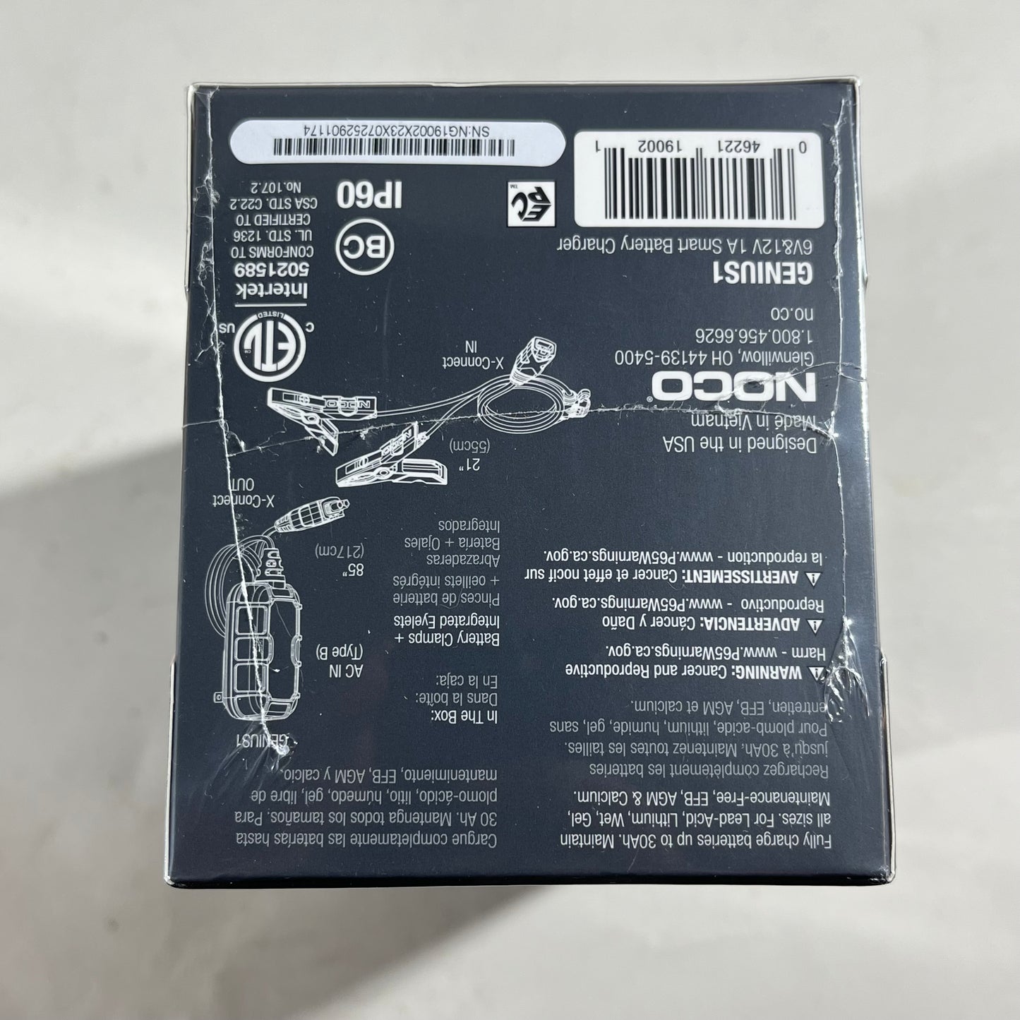 New Noco Genius 1 Battery Trickle Charger Maintainer