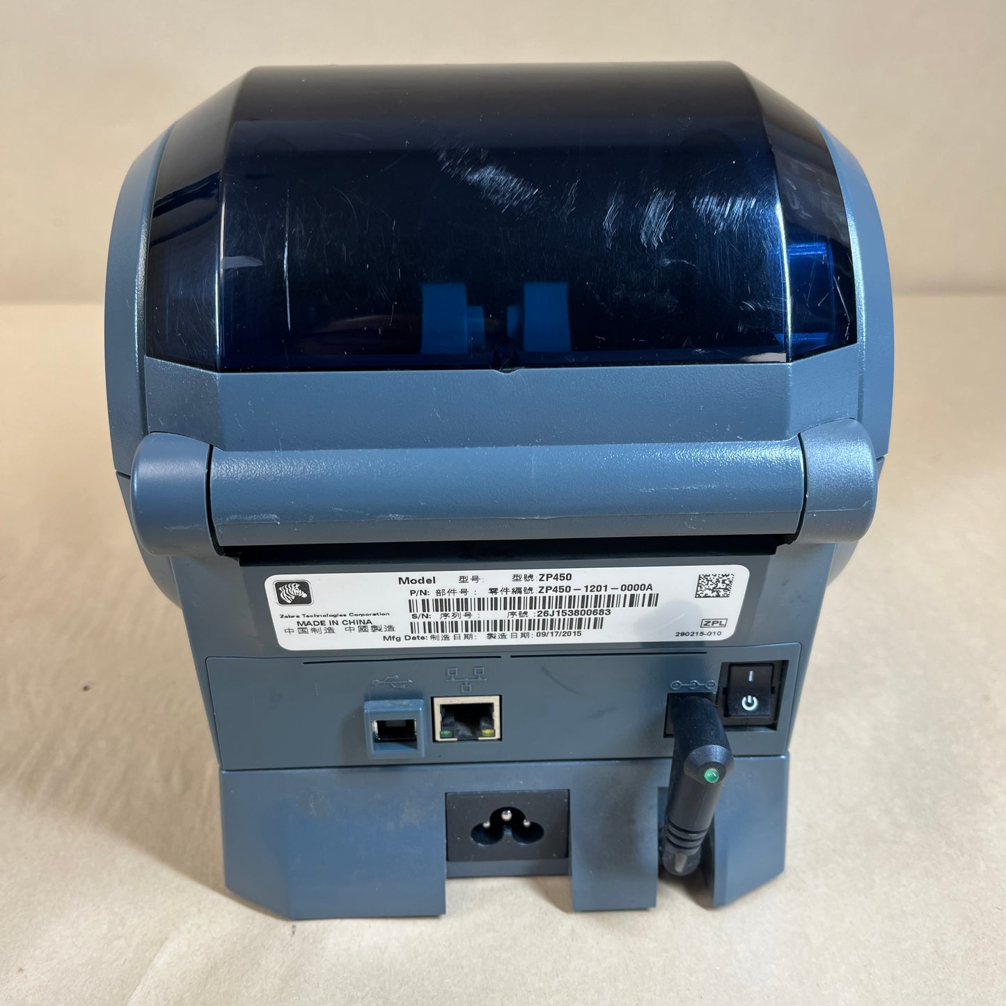 Zebra ZP 450 Direct Thermal Label Printer ZP450-1201-0000A