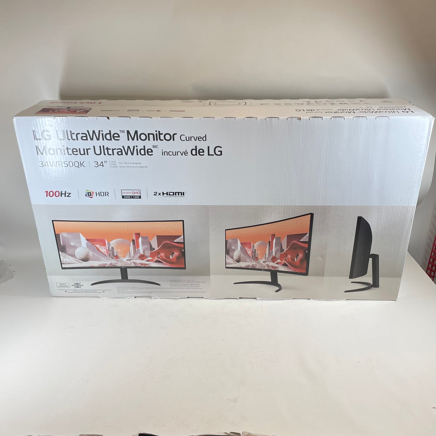 New LG 34" 34WR50QK QHD LCD VA Curved Monitor