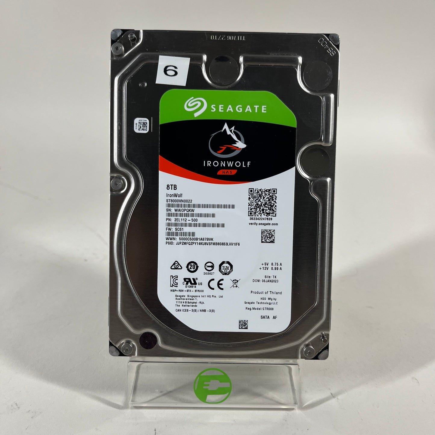New Seagate 3.5" IRONWOLLF NAS 8TB SATA III 6Gbps SSD ST8000VN0022