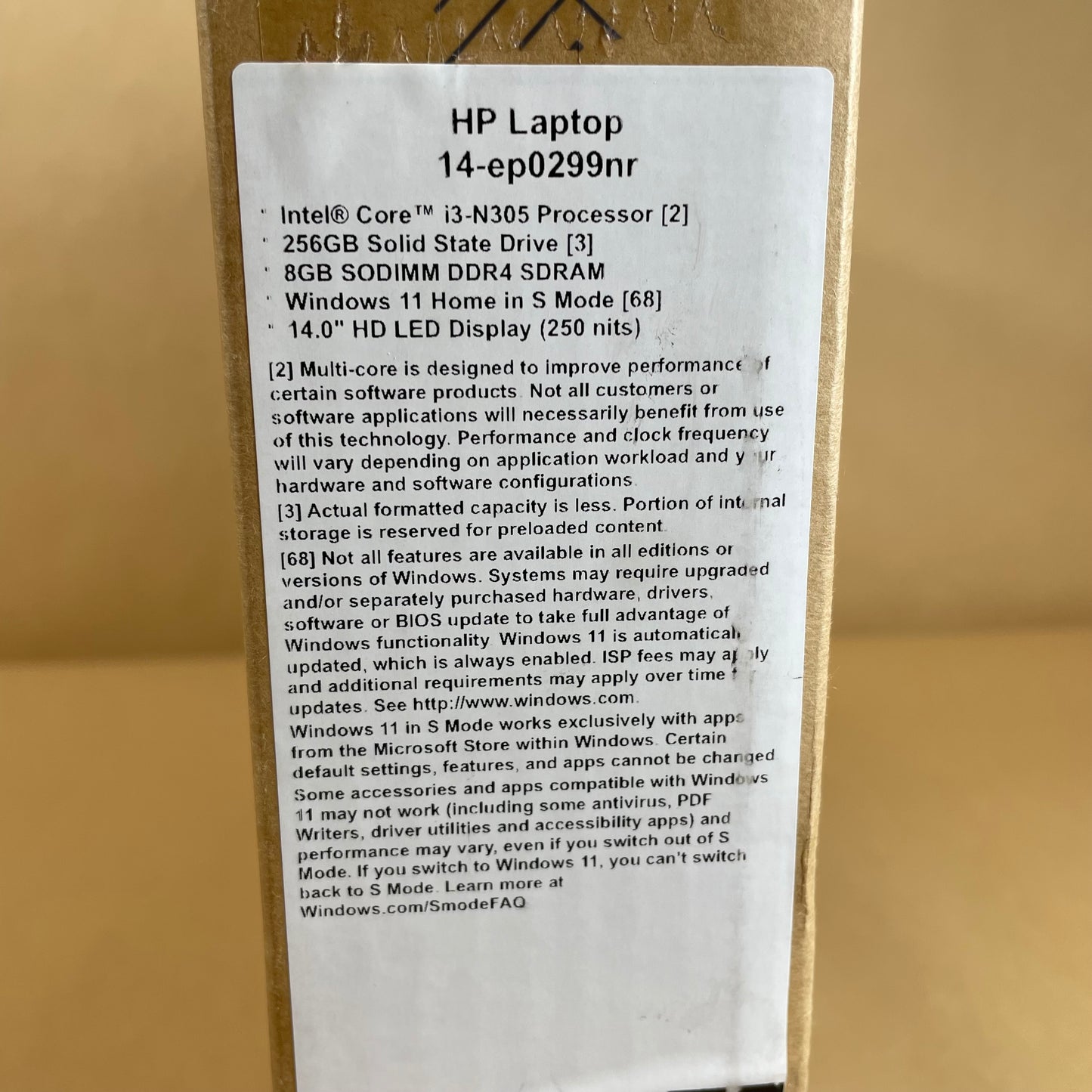 New HP Laptop 14-EP0299NR 14" i3-N305 3.8GHz 8GB RAM 256GB SSD