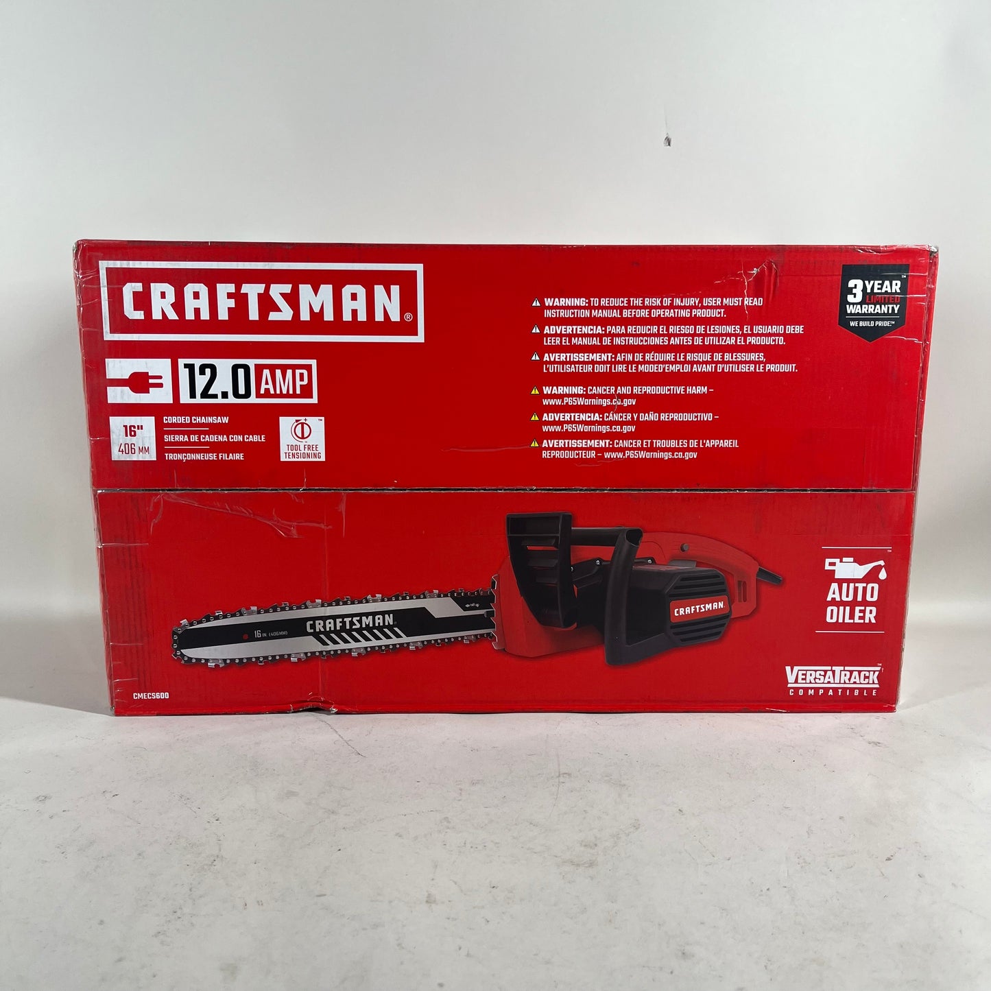 New Craftsman CMECS600 12V Corded Chainsaw
