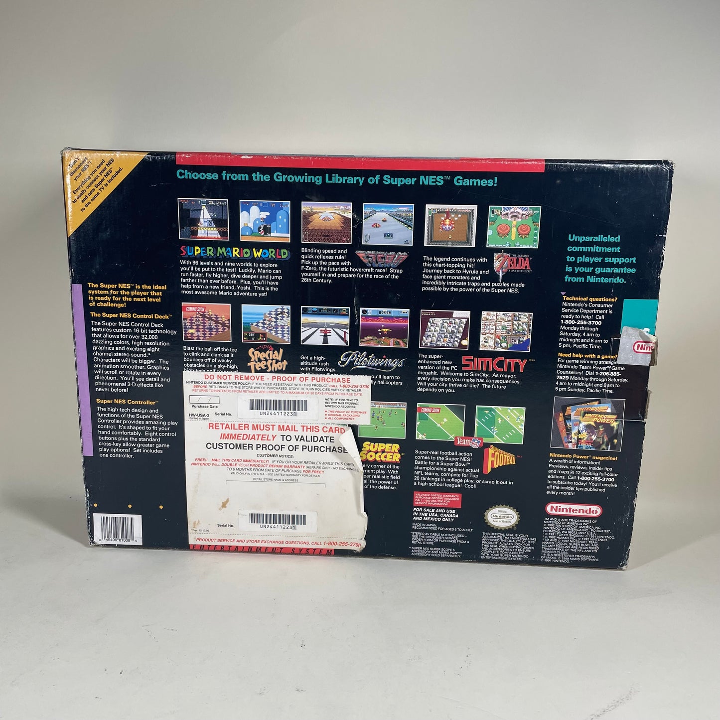Nintendo Super Nintendo Entertainment System SNES Video Game Console SNS-001