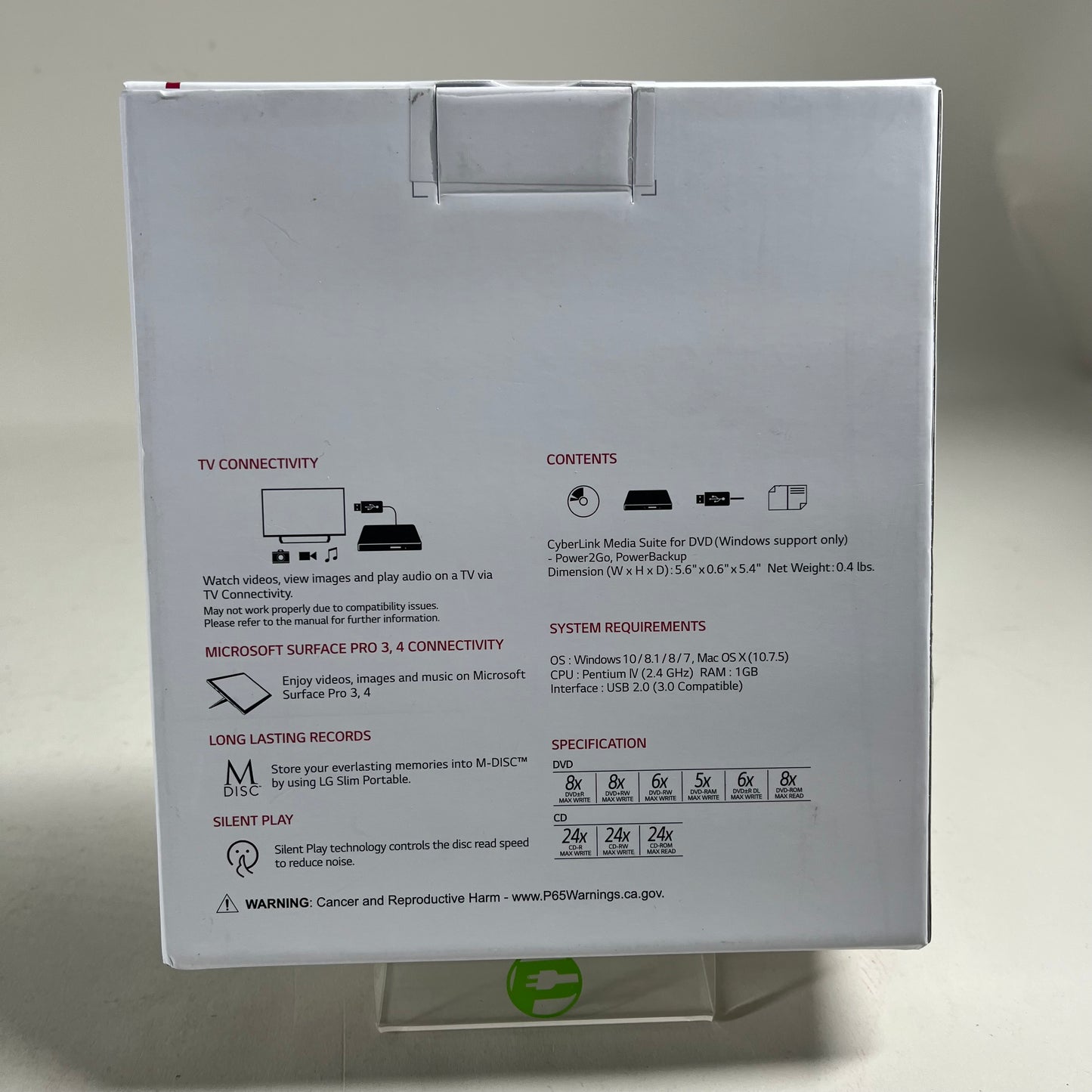 New LG GP65 DVD Writer
