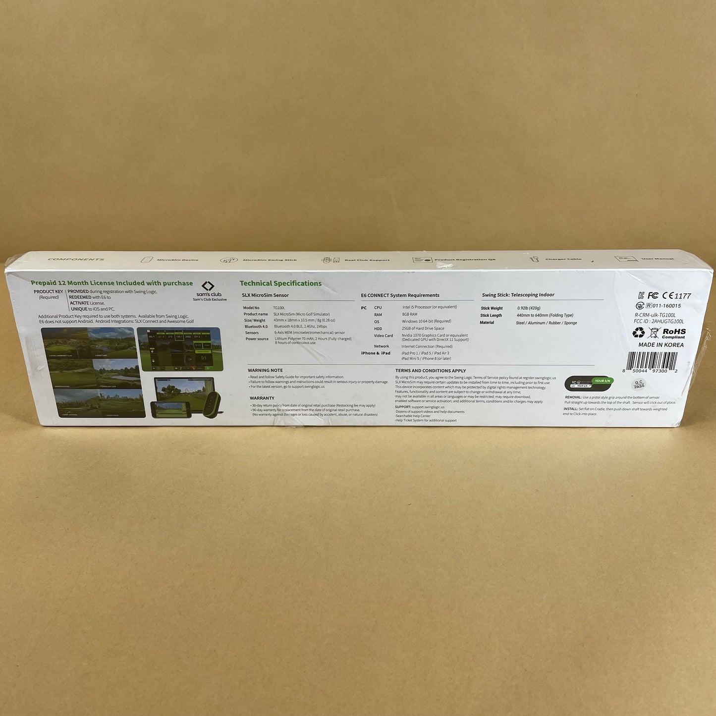 New SLX MicroSim Home Golf Simulator TG100L