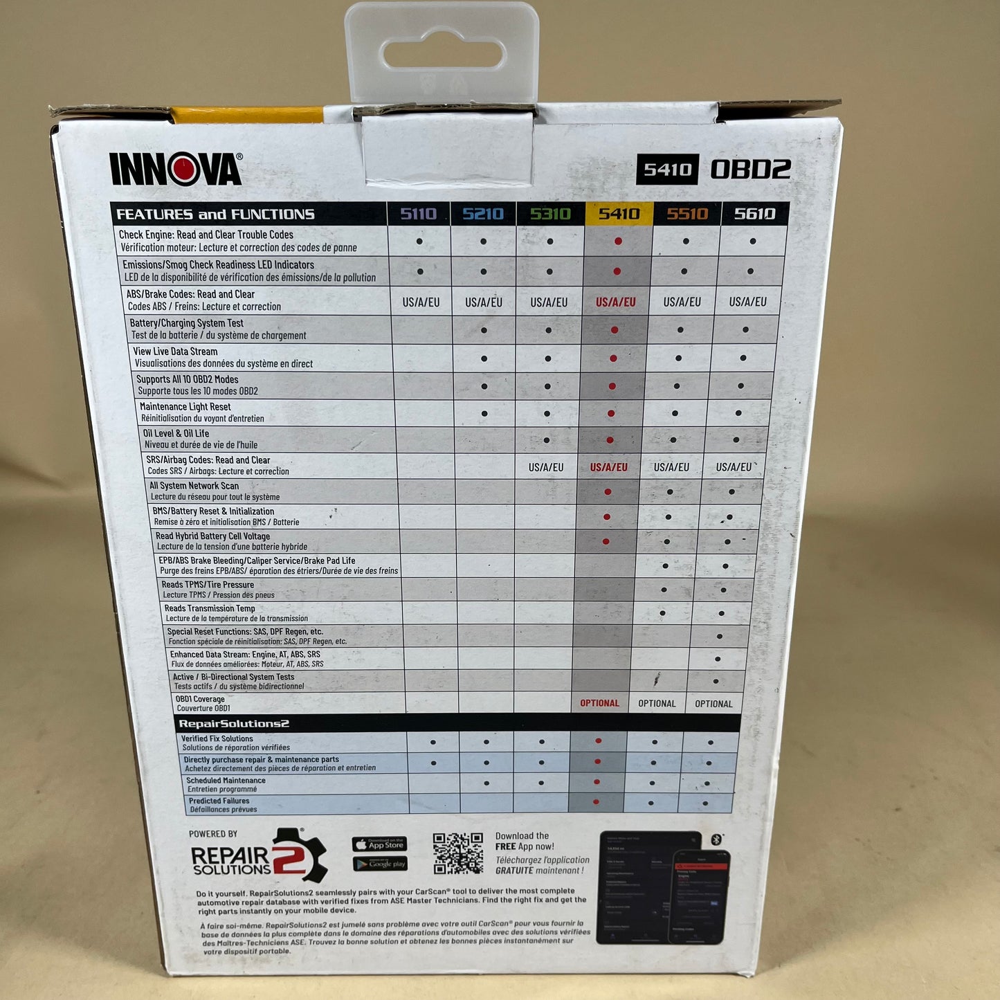 New Innova 5410 OBD2 Scanner