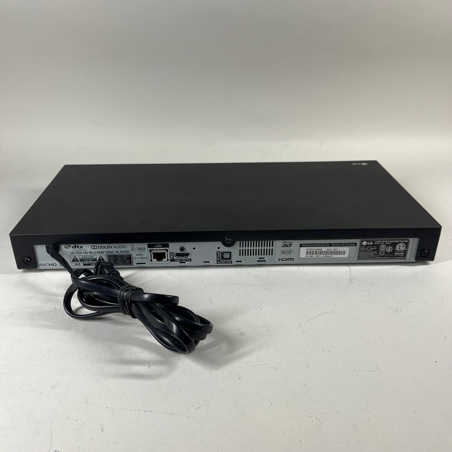 LG UP870 4K Ultra-HD Blu-Ray Disc Player