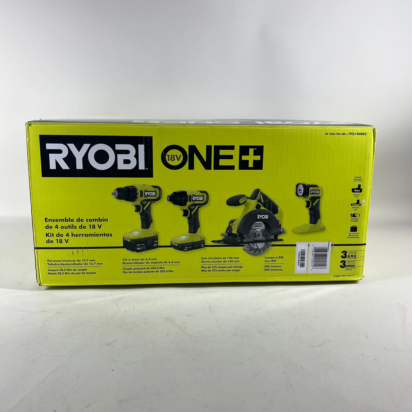 New Ryobi PCL1400K2 18V 4-Tool Combo Kit