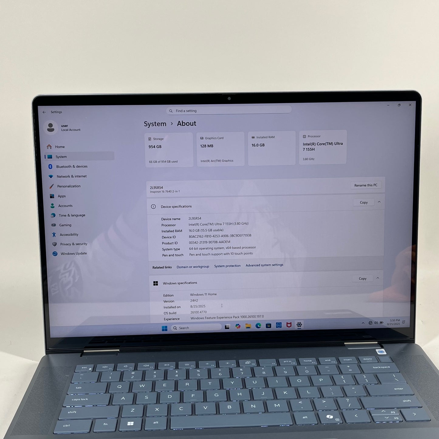 Dell Inspiron 16 7640 2-in-1 16" Core Ultra 7 155H 3.8GHz 16GB RAM 1TB SSD