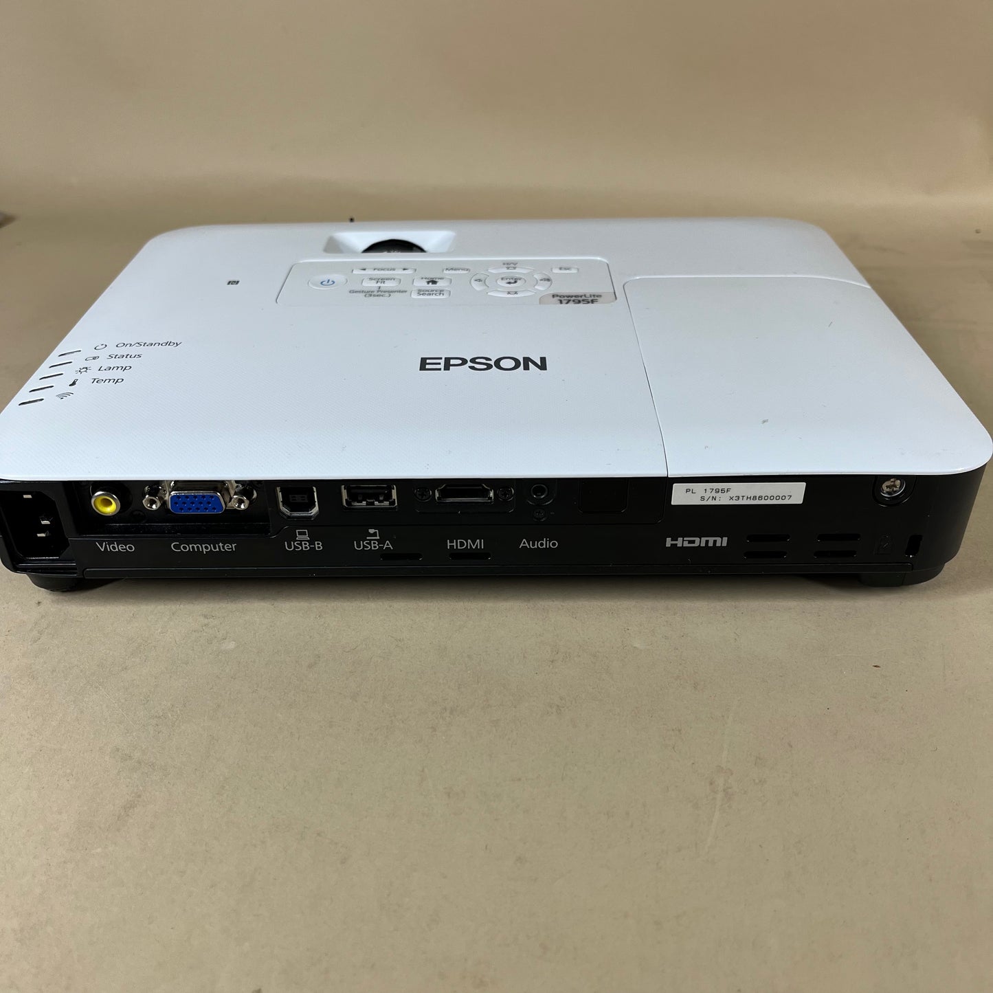 Epson PowerLite Full HD 1080P 3,200 Lumens Portable Projector H796A