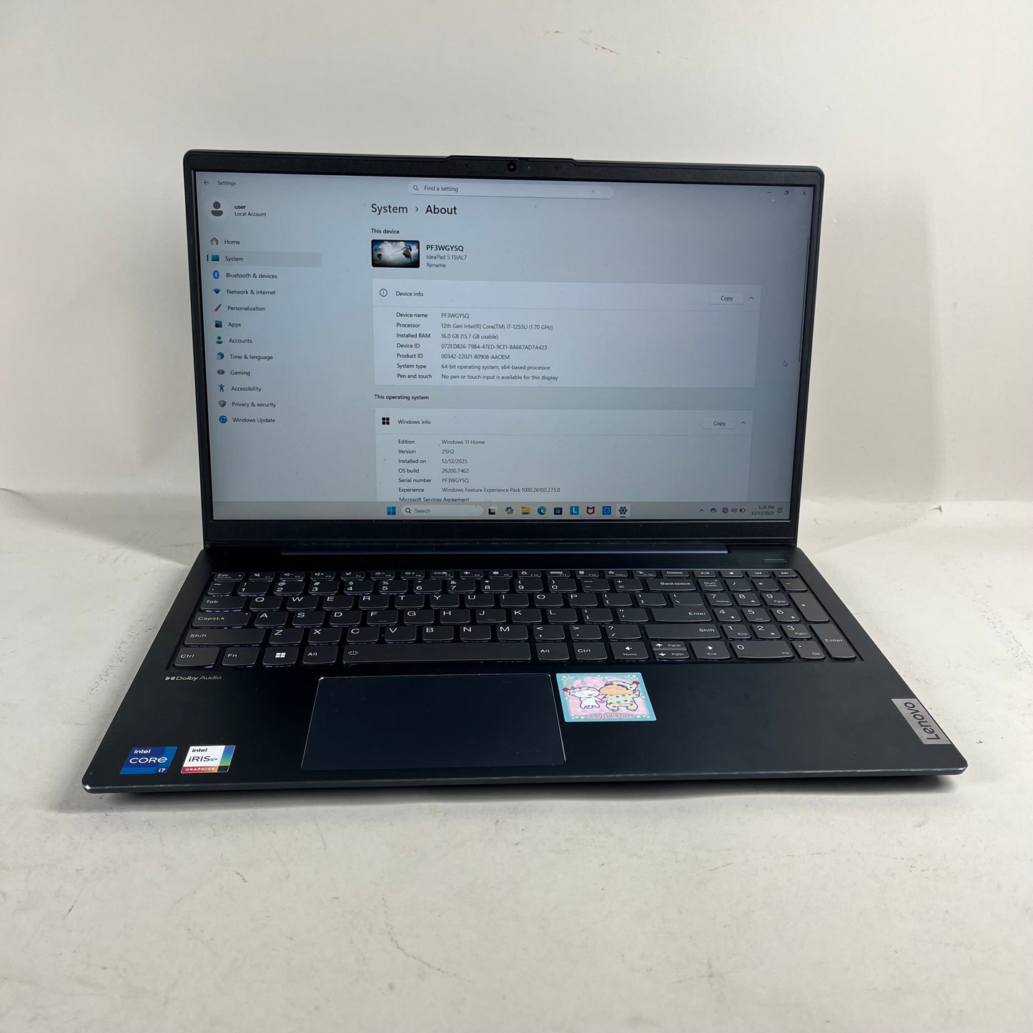 Lenovo IdeaPad 15IAL7 15.6" i7-10510U 1.7GHz 16GB RAM 1TB SSD