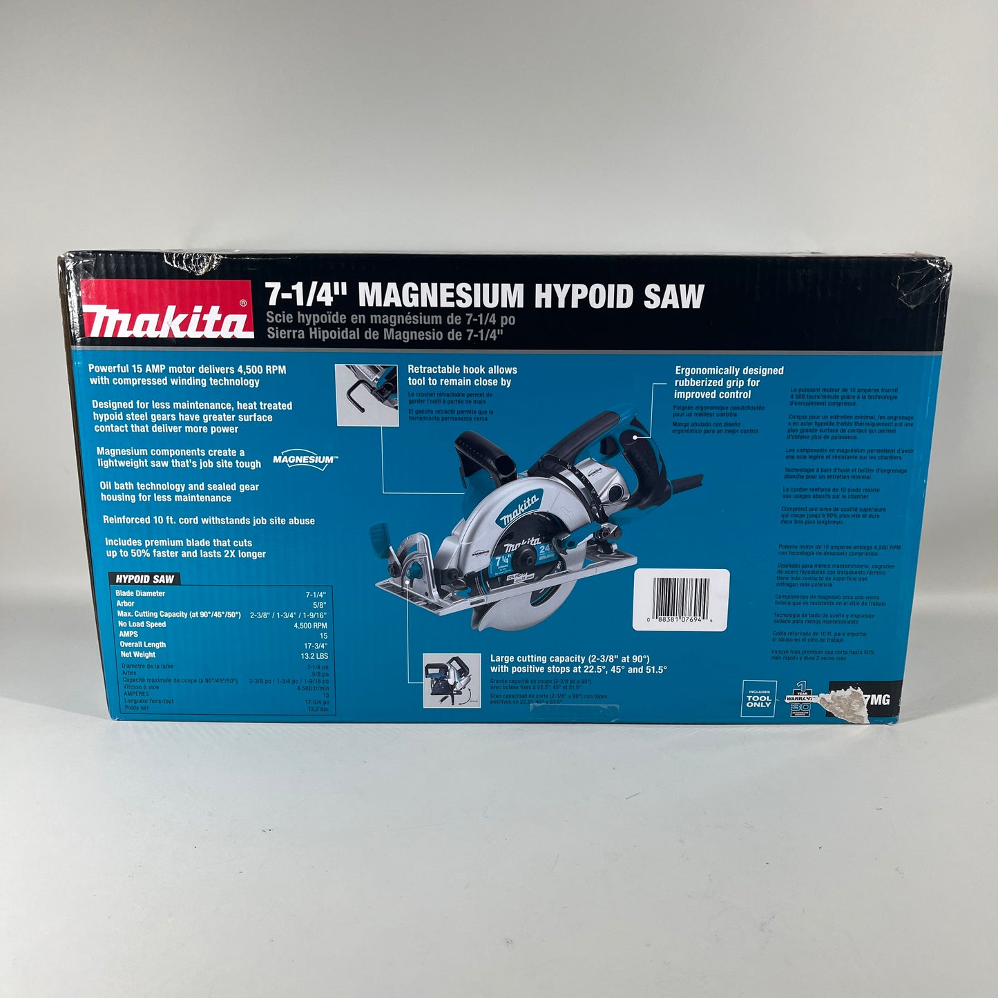 New Makita 5377MG 120V 7-1/4 Magnesium Hypoid Saw