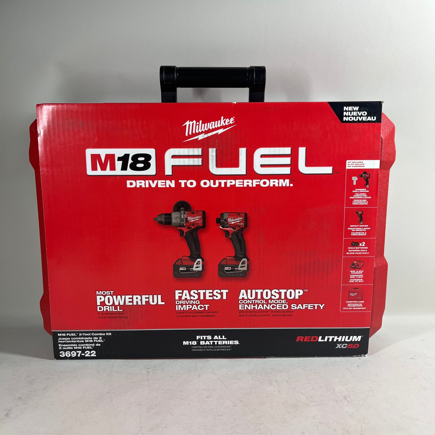 New Milwaukee 3397-22 M18 18V M18 FUEL 2-Tool Combo Kit