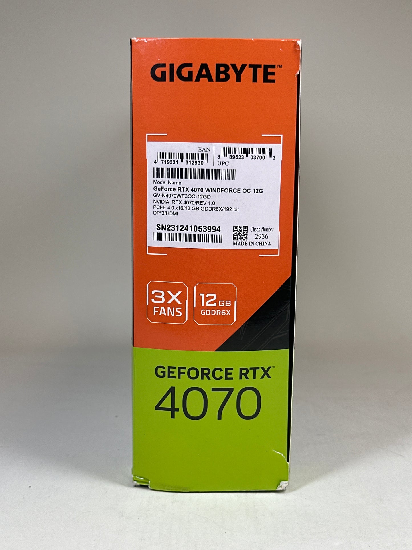 Gigabyte GeForce RTX 4070 12GB GDDR6X Graphics Card