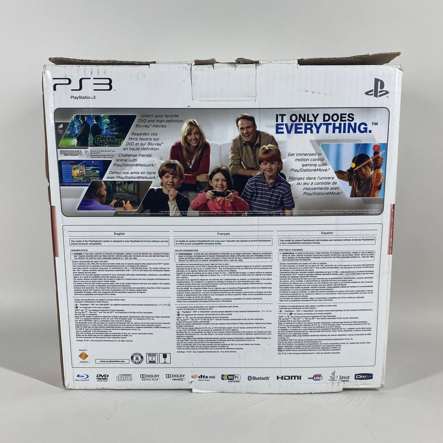 Sony PlayStation 3 Slim PS3 120GB Black Console Gaming System CECH-3001A