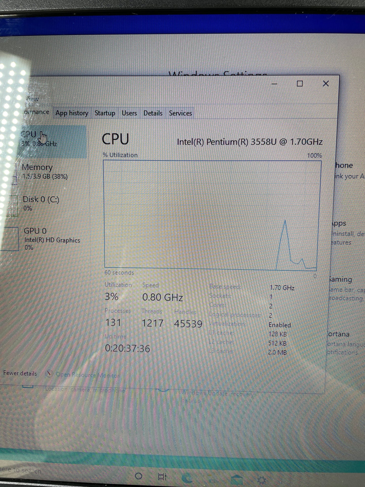 Broken Dell Inspiron 5748 17.3" Pentium 3558u 1.7GHz 4GB RAM 500GB HDD Intel HD