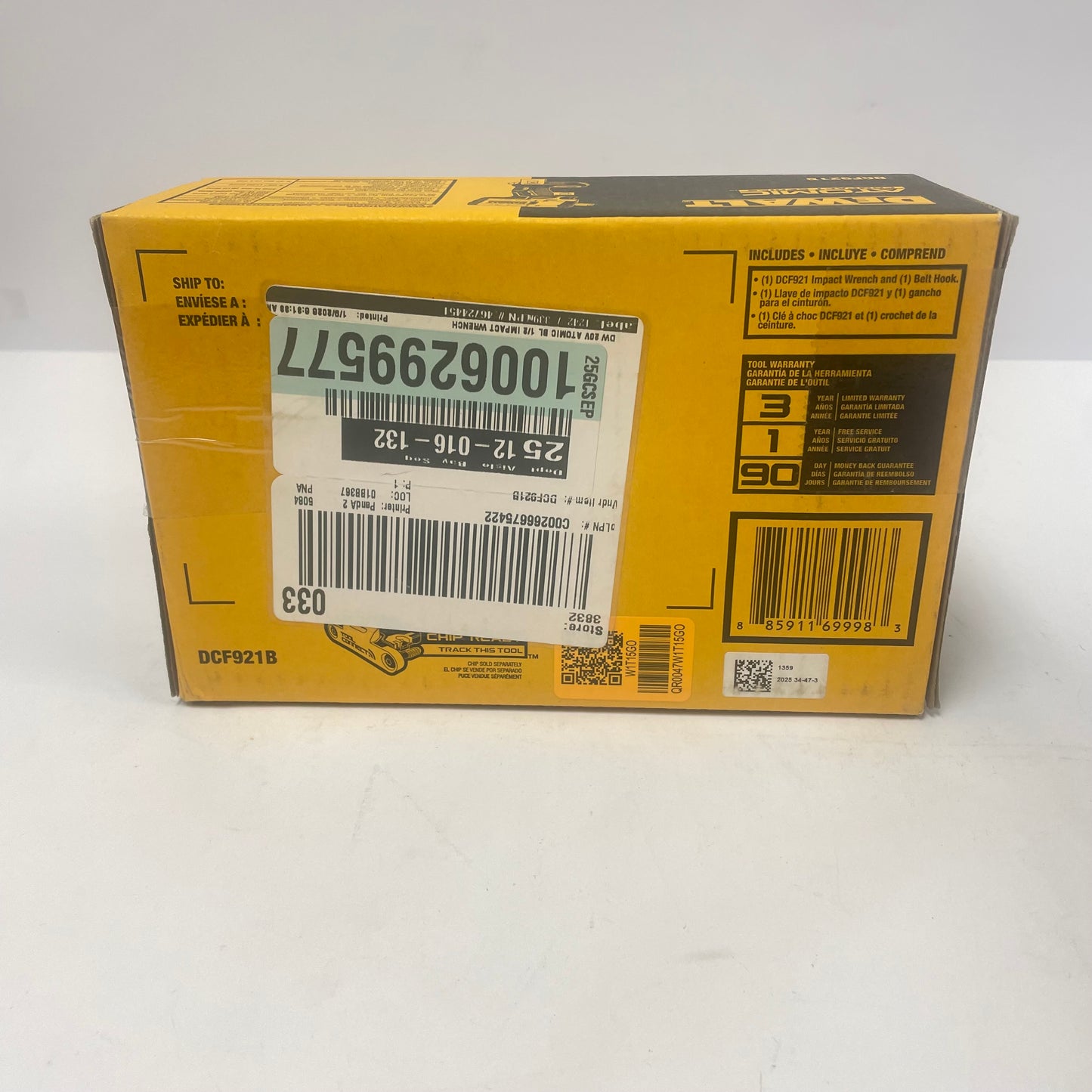 New DeWalt DCF921B 20V MAX Compact Impact Wrench with Hog Ring Anvil