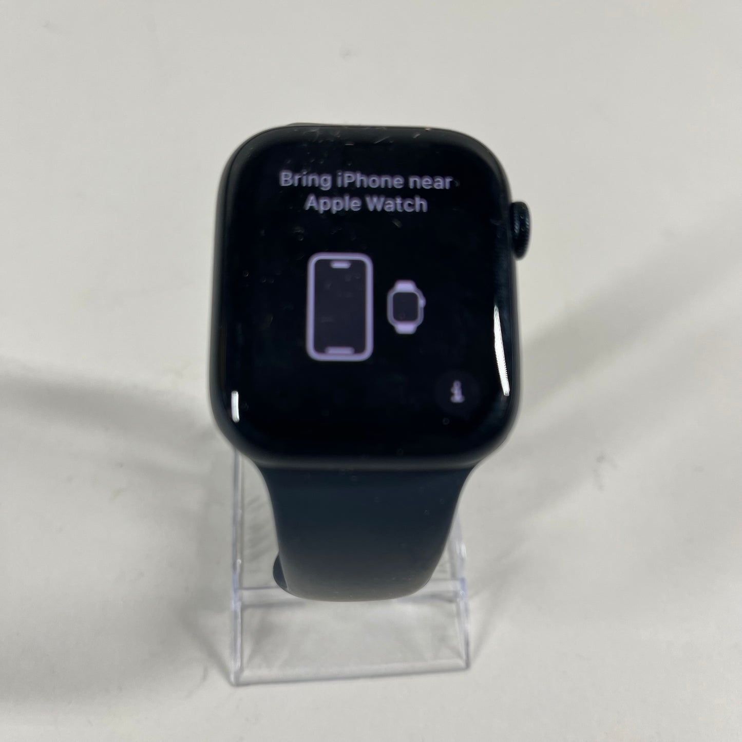 Unlocked Apple Watch Series 9 45MM Black Aluminum Black Sport Band MRMD3LL/A