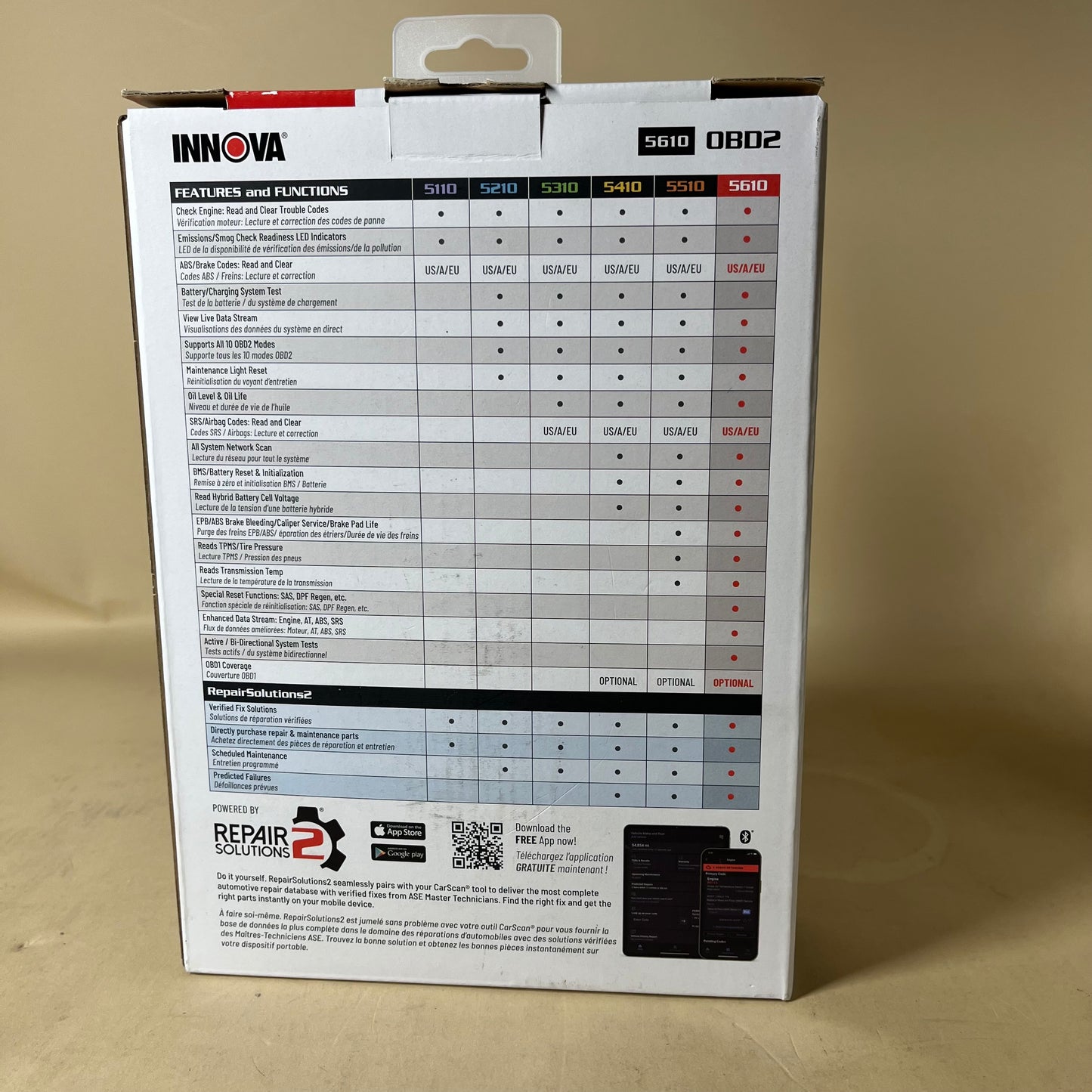 New INNOVA 5610 OBD2 Scanner