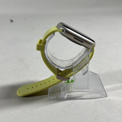 Unlocked Apple Watch Series 7 45MM Silver Aluminum Yellow NKJ8LL/A