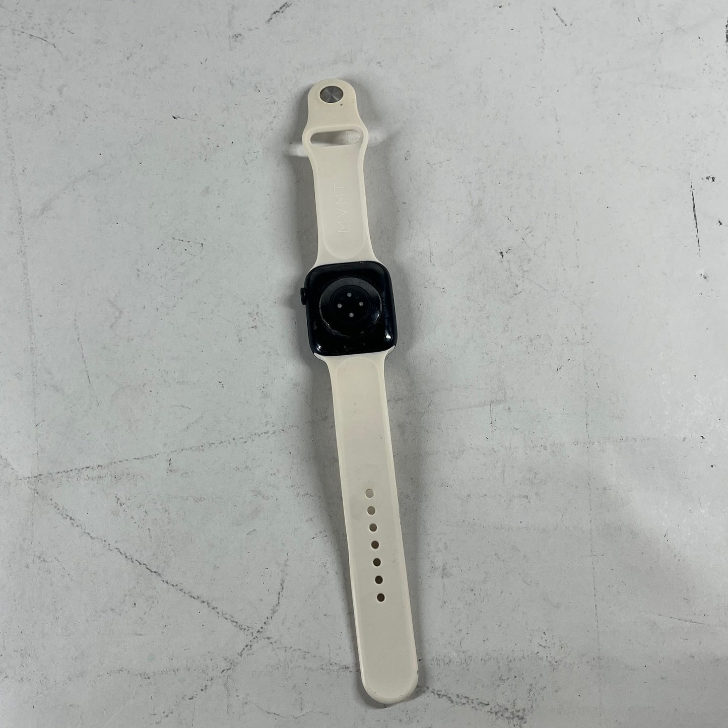 Unlocked Apple Watch Series 8 45MM Black Aluminum White Sport Band MNVL3LL/A