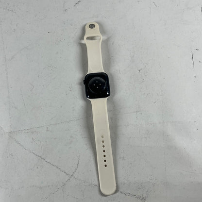 Unlocked Apple Watch Series 8 45MM Black Aluminum White Sport Band MNVL3LL/A