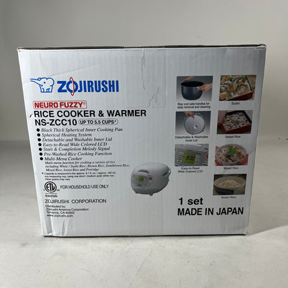 New Zojirushi 5.5 Cup Rice Cooker NS-ZCC10-WZ