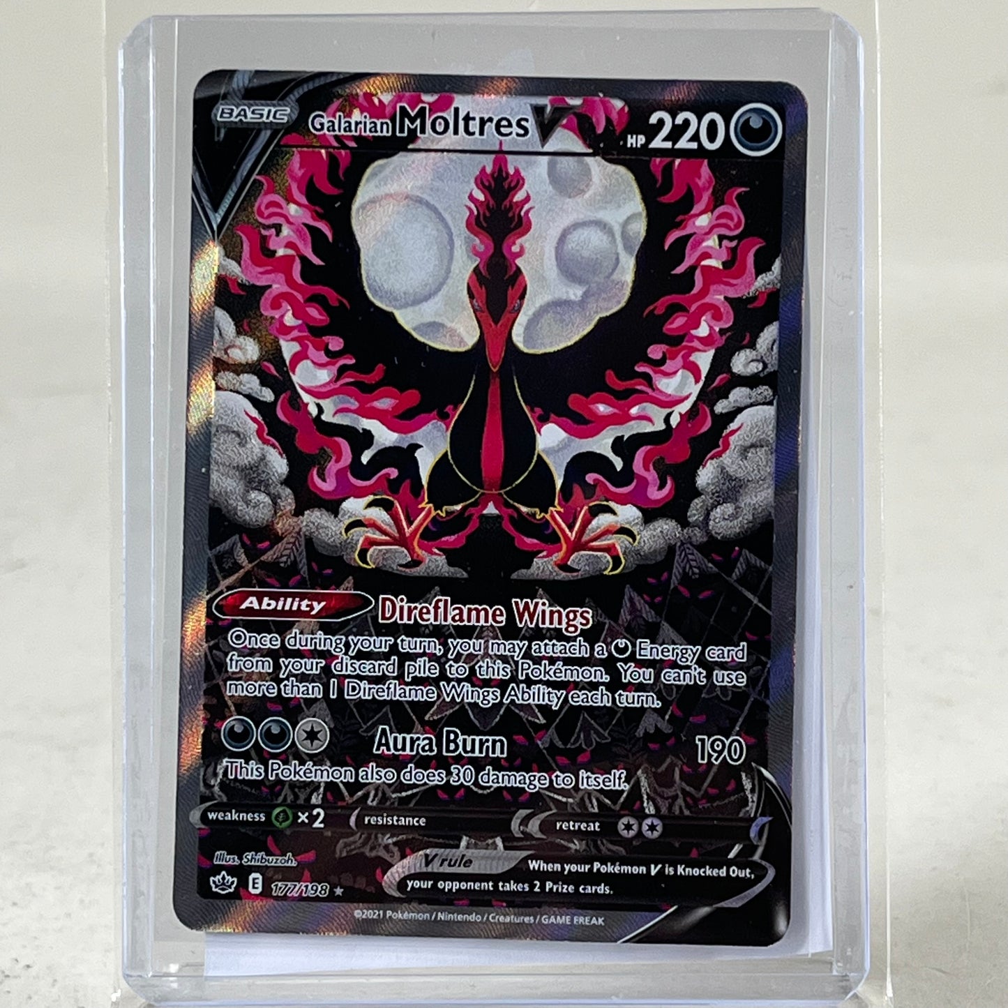 Pokémon TCG Chilling Reign Galarian Moltres V 177/198 English