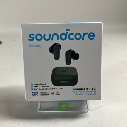 New Soundcore by Anker P30i Auto Noise Cancellation Headphones Black