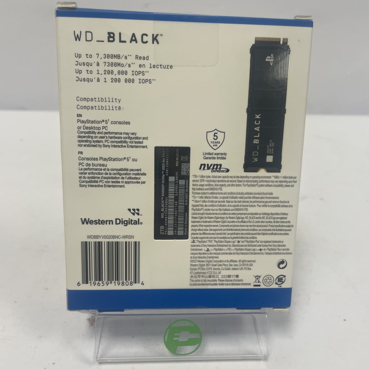 New Western Digital WD 2280mm SN850P 2TB M.2 NVMe Gen 4.0 x 4 SSD For PS5