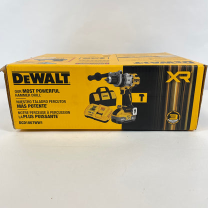 New DeWalt DCD1007WW1 20V 1/2 Hammer Drill Driver Set