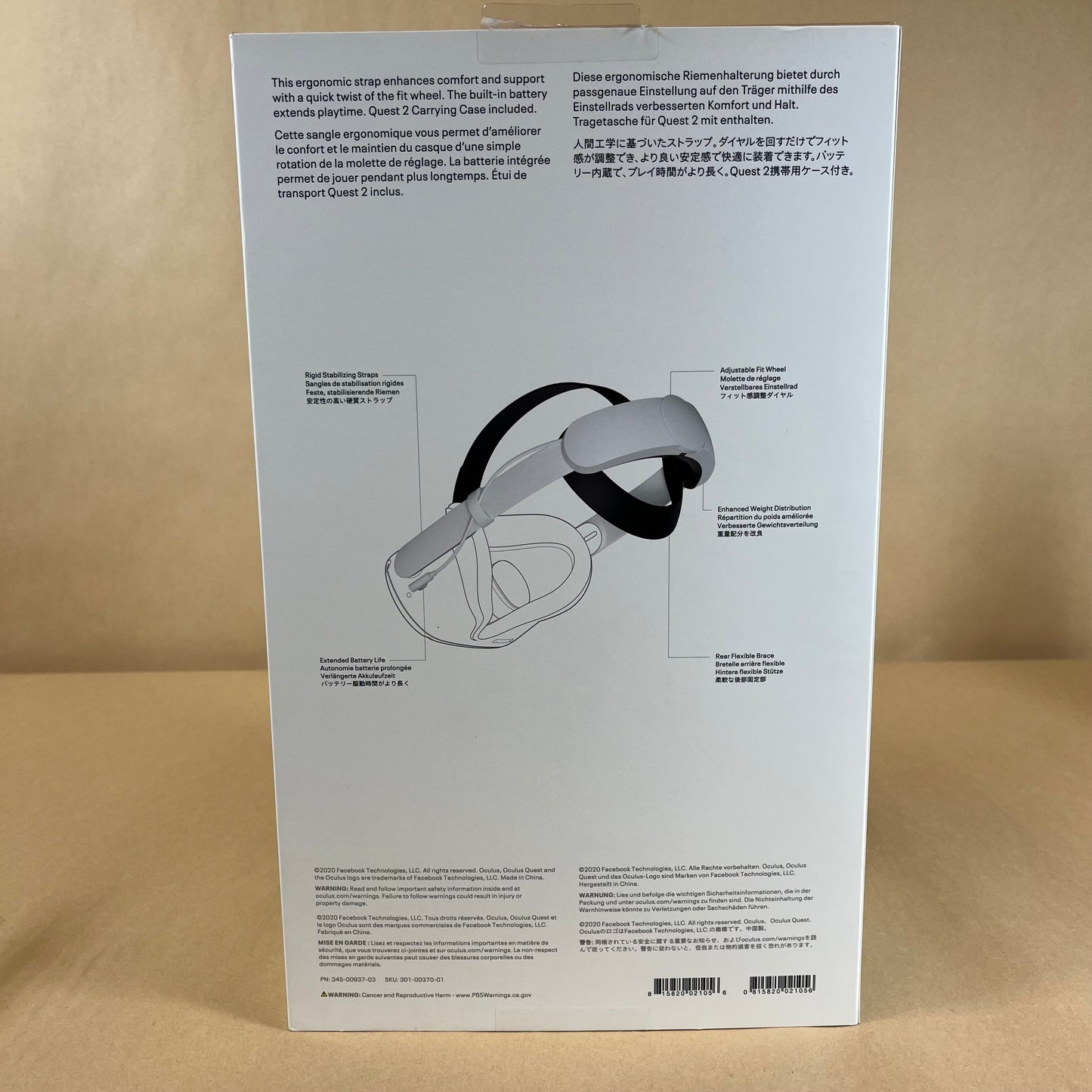 Oculus Quest 2 Elite Strap With Battery And Carrying Case 345-00937-03