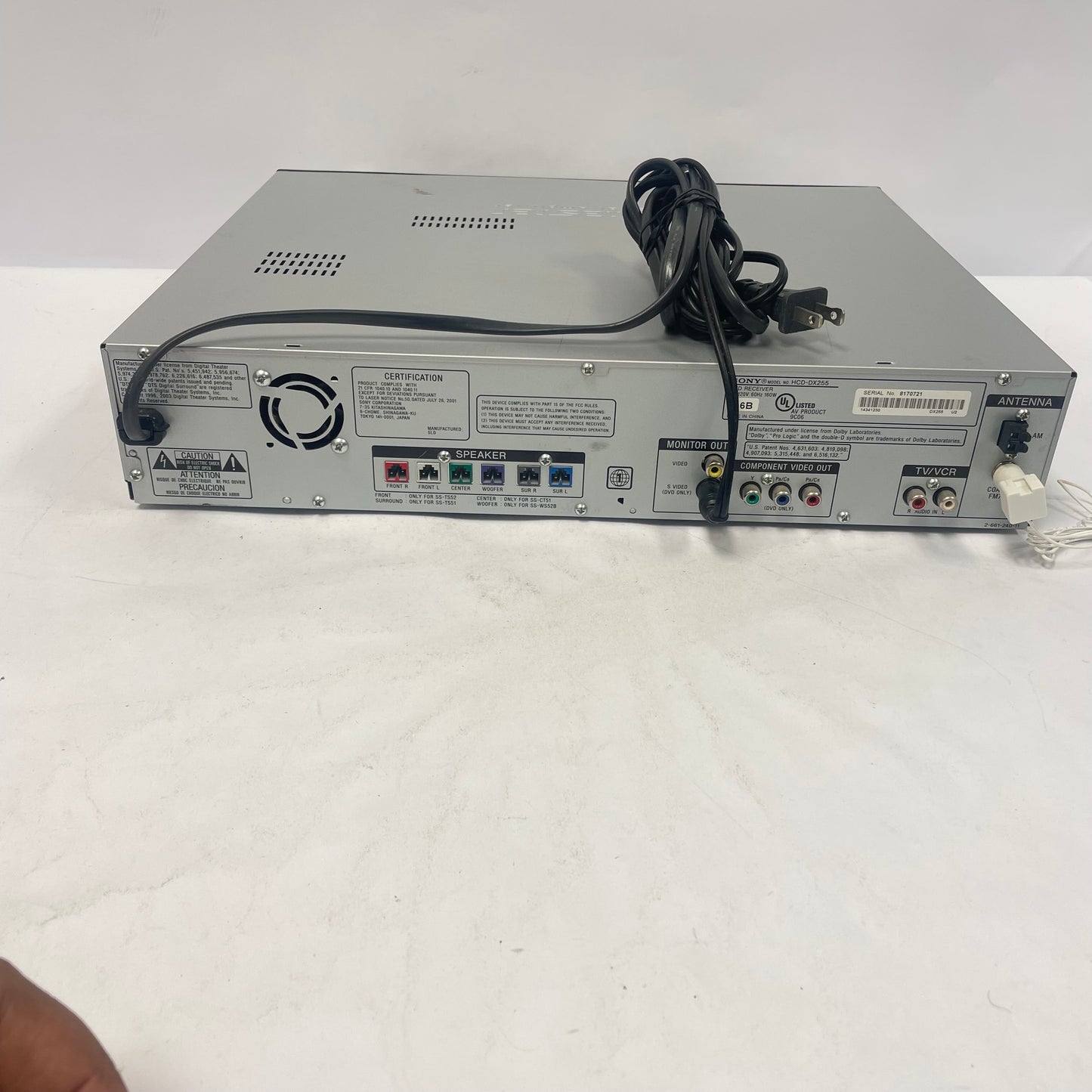 Sony S Master  5 Disc Changer HCD-DX255
