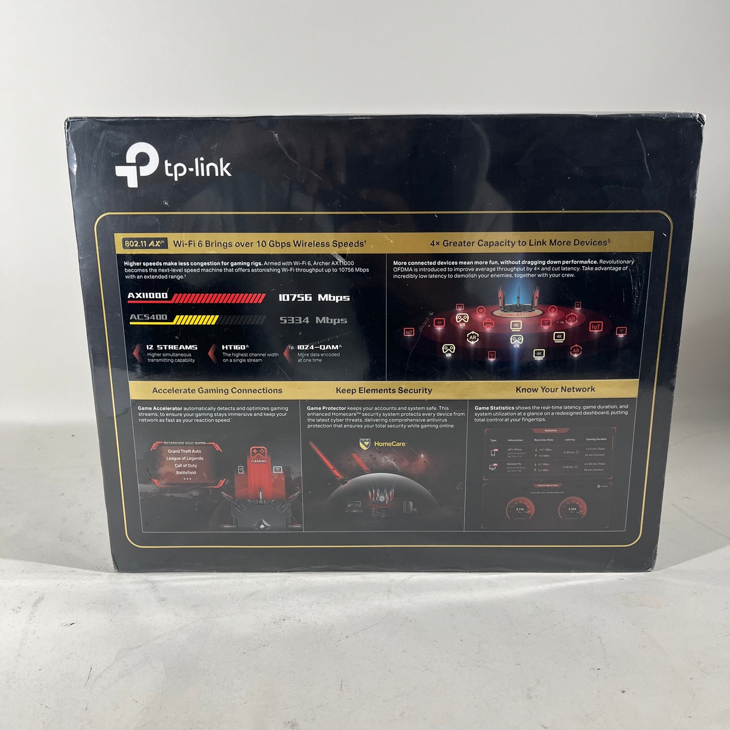 New TP-Link ARCHER Tri Band WiFi 6 AX11000 Gaming Router