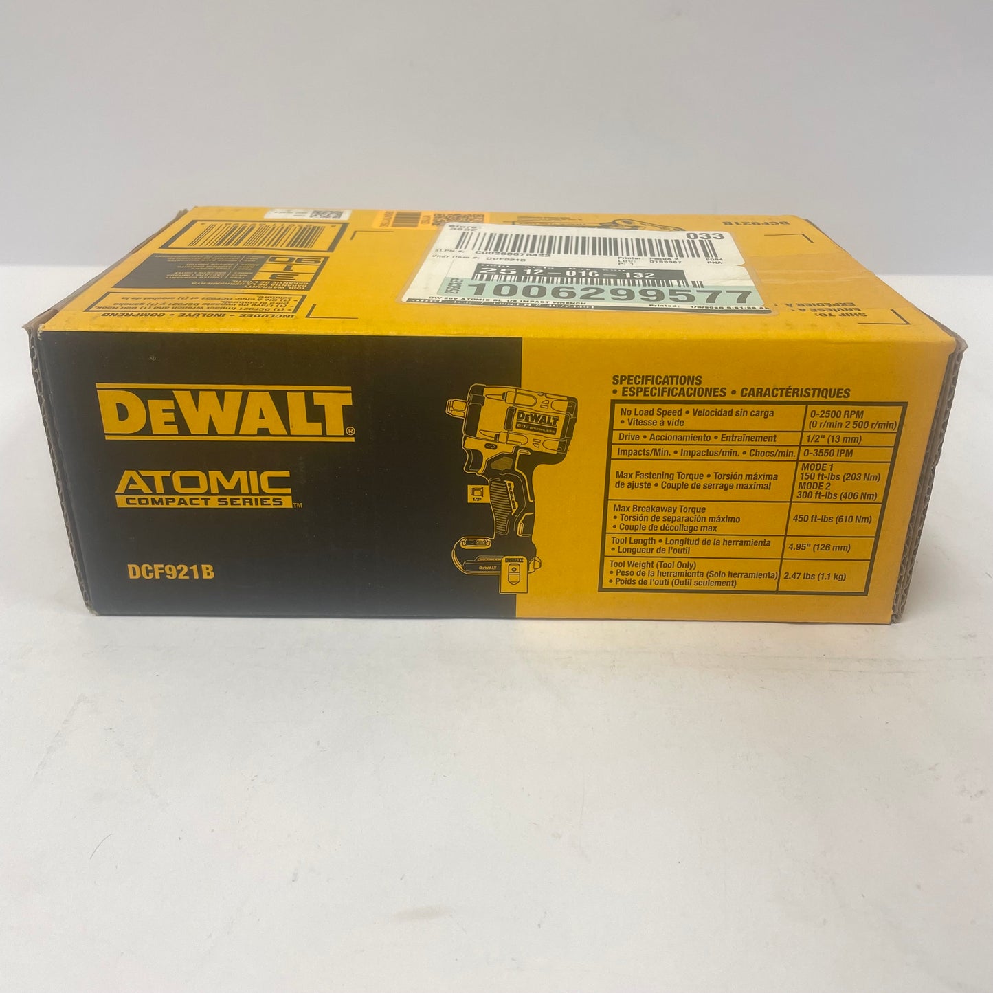 New DeWalt DCF921B 20V MAX Compact Impact Wrench with Hog Ring Anvil