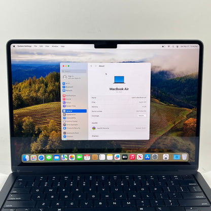 2022 Apple MacBook Air 13.6" M2 8C GPU 3.5GHz 8GB RAM 256GB SSD A2681