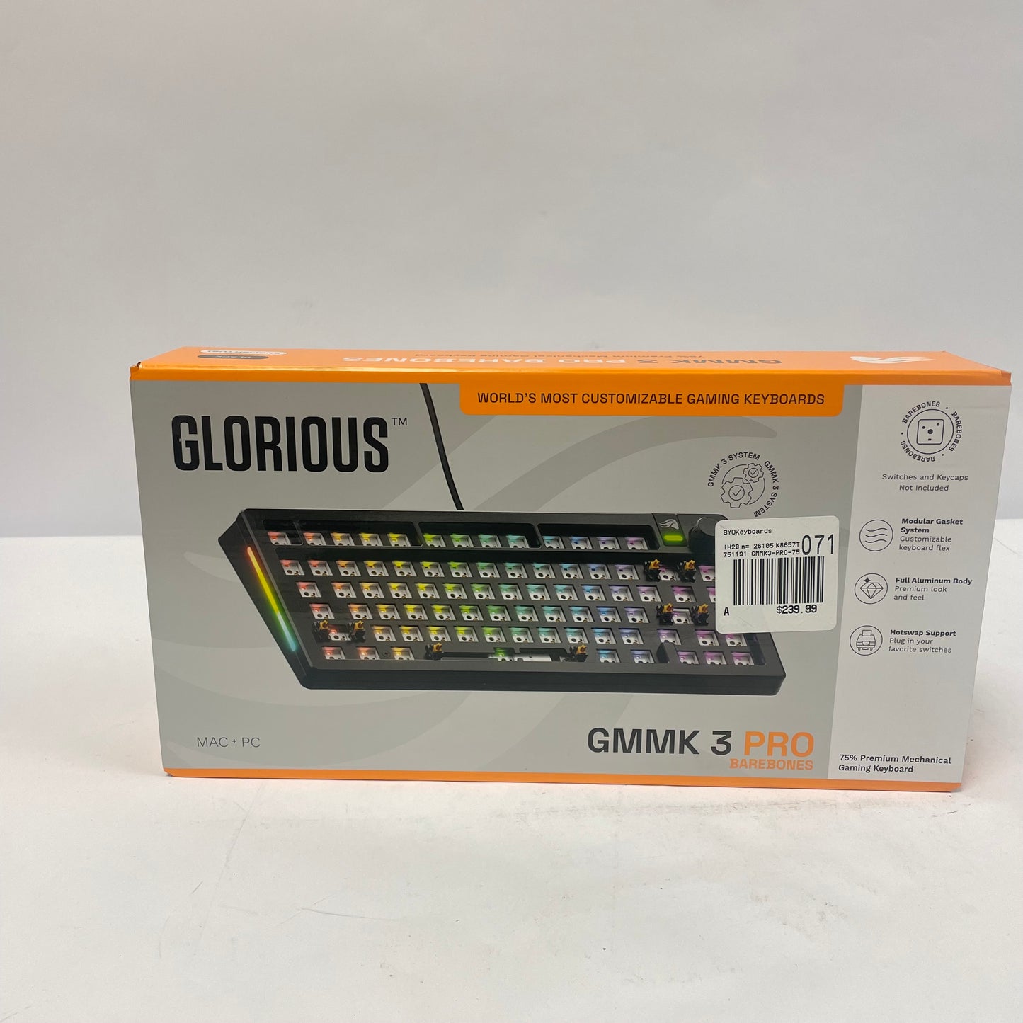 New Glorious GMMK 3 Pro Mechanical Gaming Keyboard