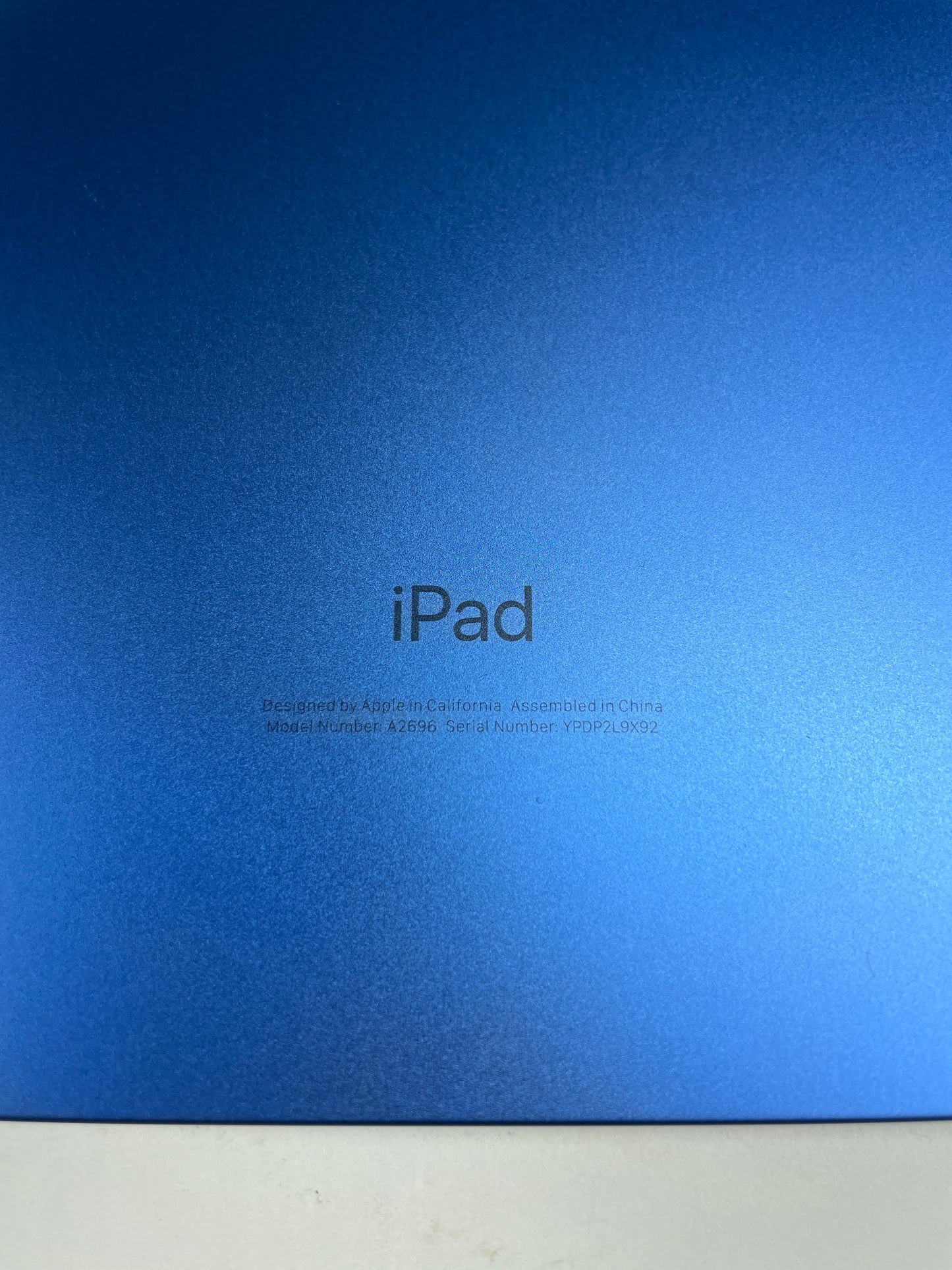 WiFi Only Apple iPad 10th Gen 64GB 17.4.1 Blue MPQ13LL/A