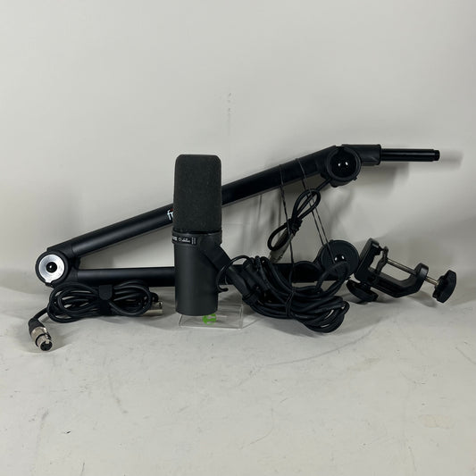 Shure SM7B Cardioid Dynamic Vocal Microphone With Frame Works Clamp Stand