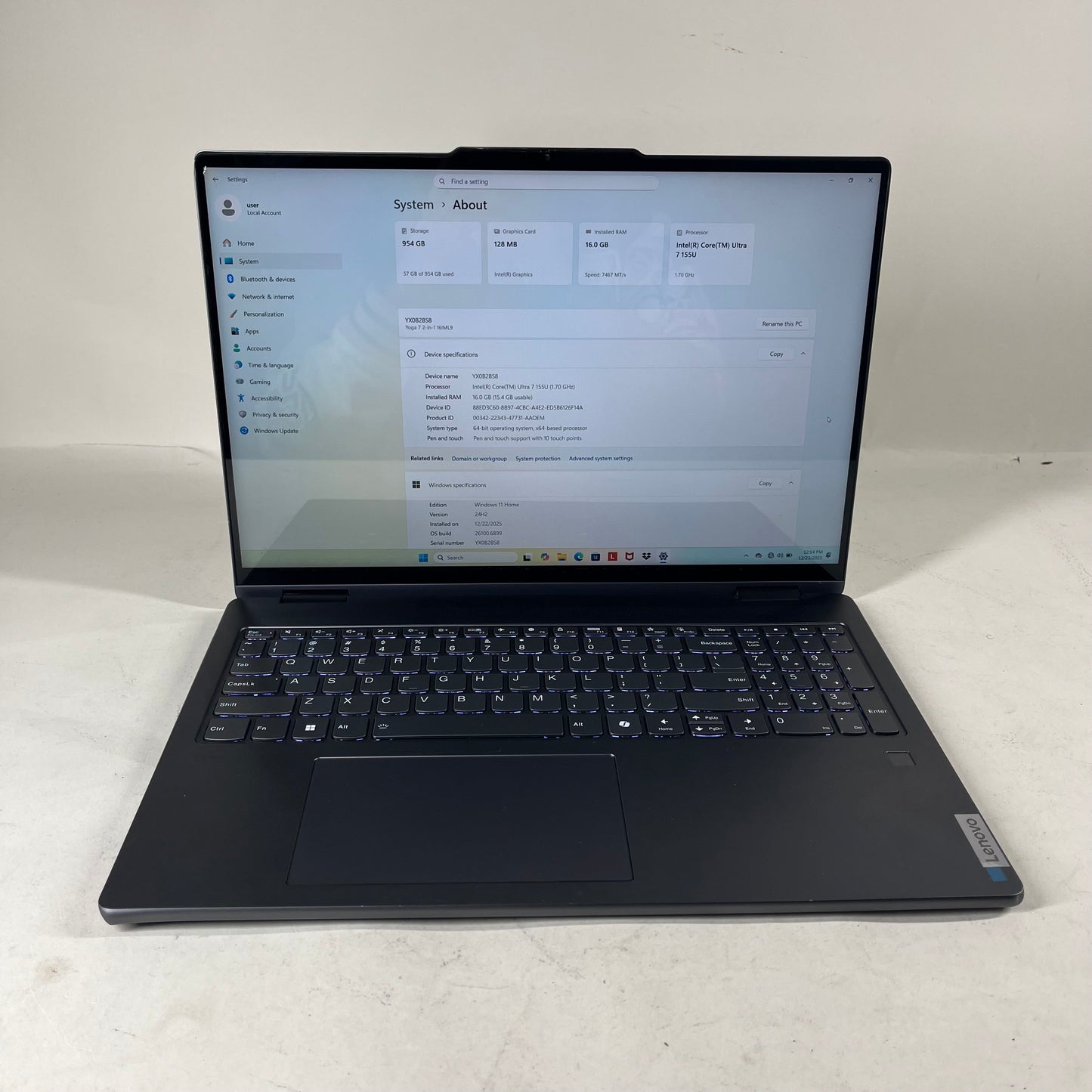 Lenovo Yoga 7 16IML9 2-in-1 16" Core Ultra 7 155U 1.7GHz 16GB RAM 1TB SSD