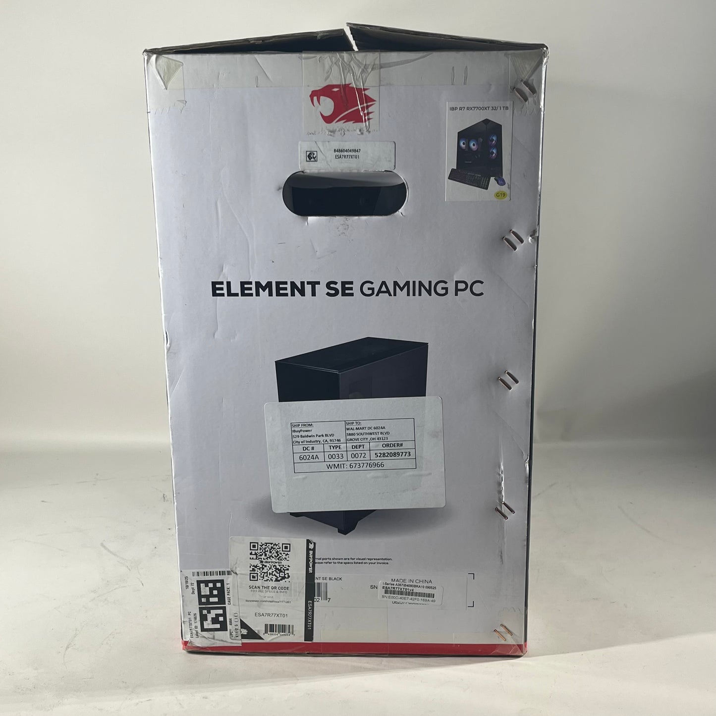 New iBuyPower Element SE AMD Ryzen 7 32GB RAM Radeon RX 7700 XT