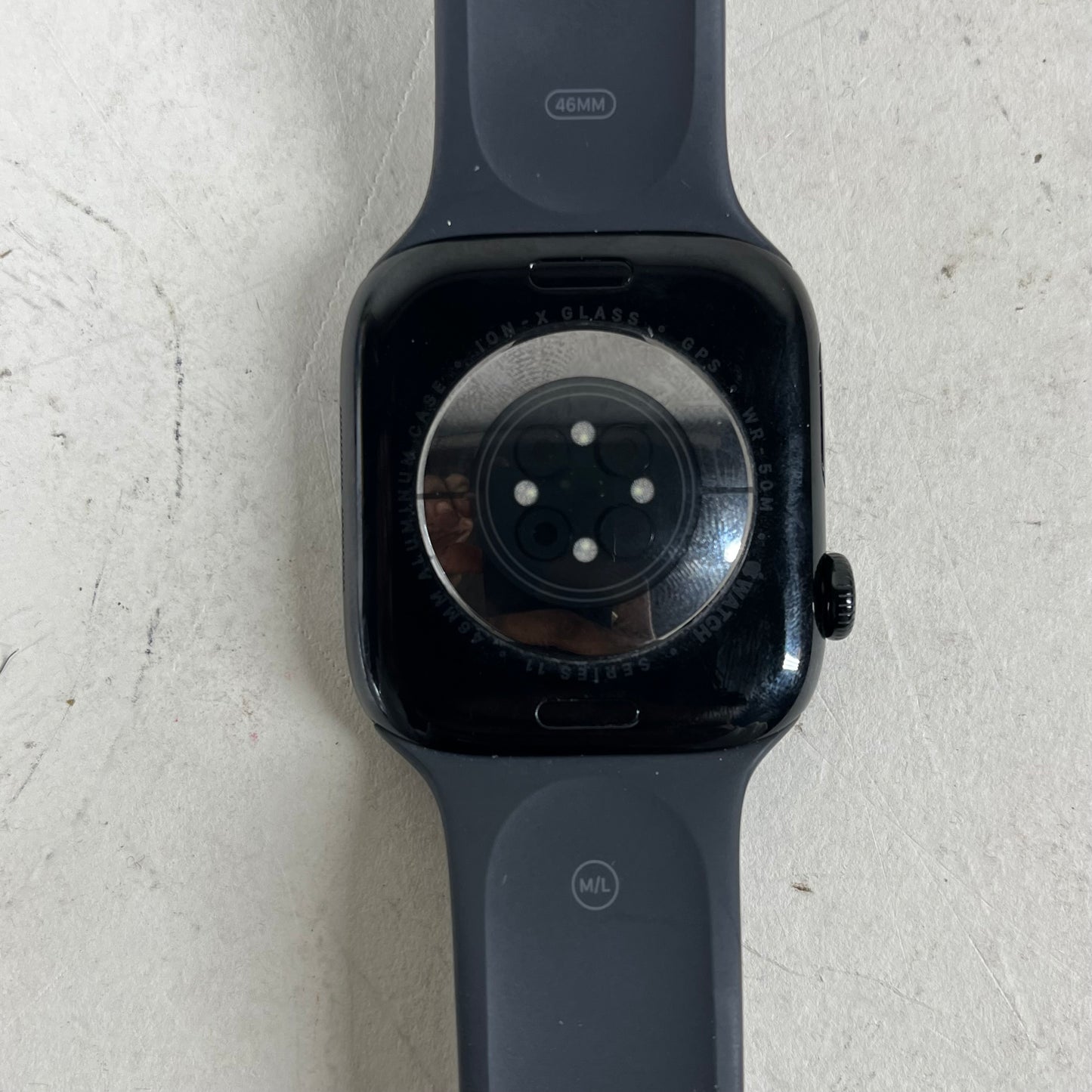 GPS Only Apple Watch Series 11 46MM Jet Black Aluminum Black Sport Band MEUX4LW