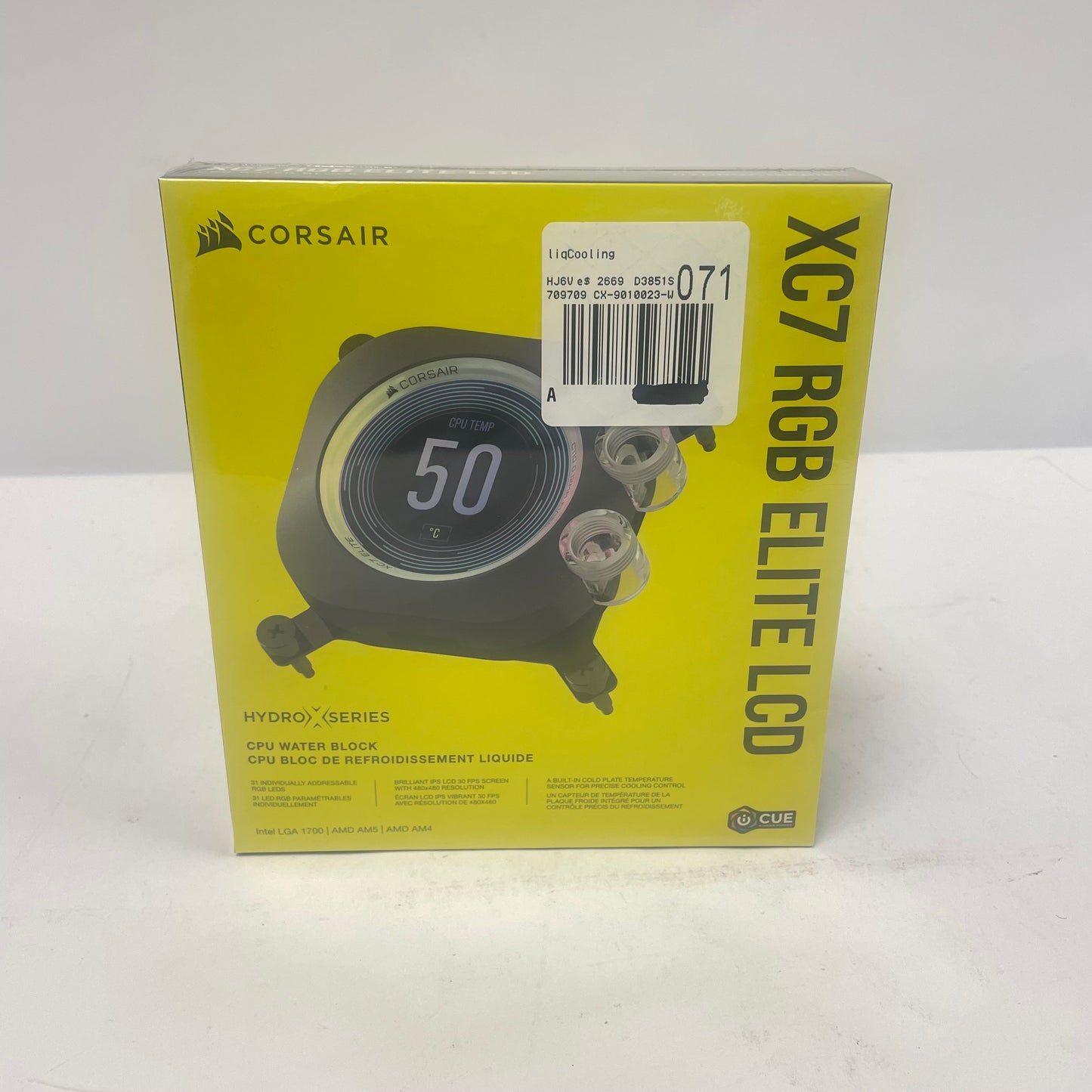 Corsair XC7 RGB Elite LCD CPU Water Block A62XT54200014K