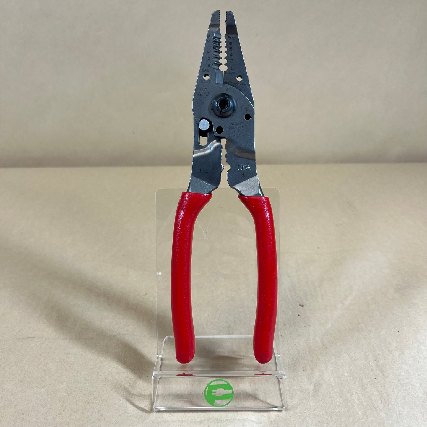 Snap-On PWCS9ACF 9" Wire Cutter Stripper Crimper Red Soft Grip