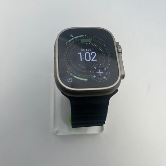 GPS Only Apple Watch Ultra 2 49MM Natural Titanium Black Solo Loop MREP3LL/A